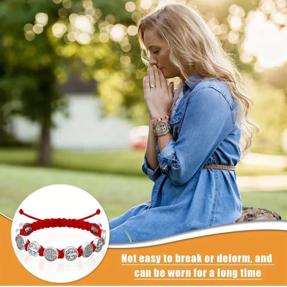 Beautiful Set 2Pc Set unisex bracelets San Benito, protection, blessing handmade - Picture 16 of 17